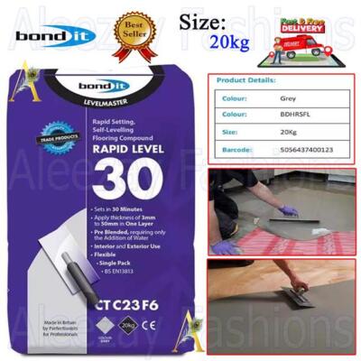 Bond IT 20kg Levelmaster Rapid Level 30 Latexboden selbstnivellierendes Compound grau