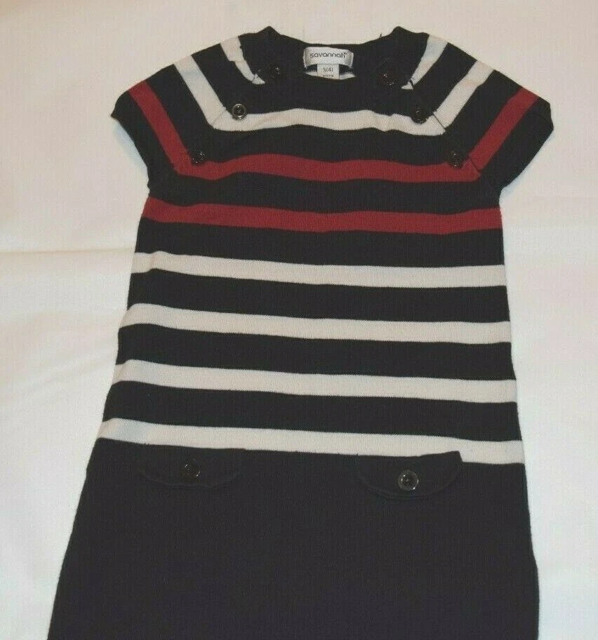 Vestido Savannah Niñas Talla S 4 Tejido Mezcla Rayas Colores Foto 2 de 4