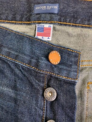 Jacob Davis JD1B Mens Jeans Size 38 Measures 40x35 Slim Leg