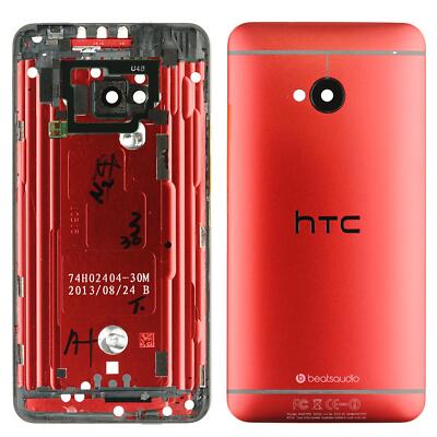 Original HTC ONE M7 Backcover Gehäuse Akkudeckel Schale, rot