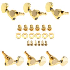 New 3R 3L Gold Plated Guitar Tuning Pegs All Closed Machine Heads Tuners US