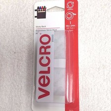 hook  loop, STICKY BACK, White, 18" x 3/4", Easy To Use, For Smooth Surfaces