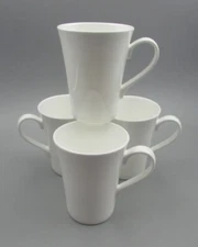 Mikasa Bone China LAUSANNE White Mugs - Set of Four - New