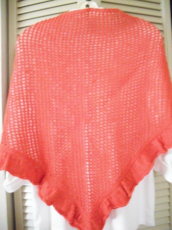 WOMEN'S SHAWL 100% WOOL HAND KNIT NEW  #30