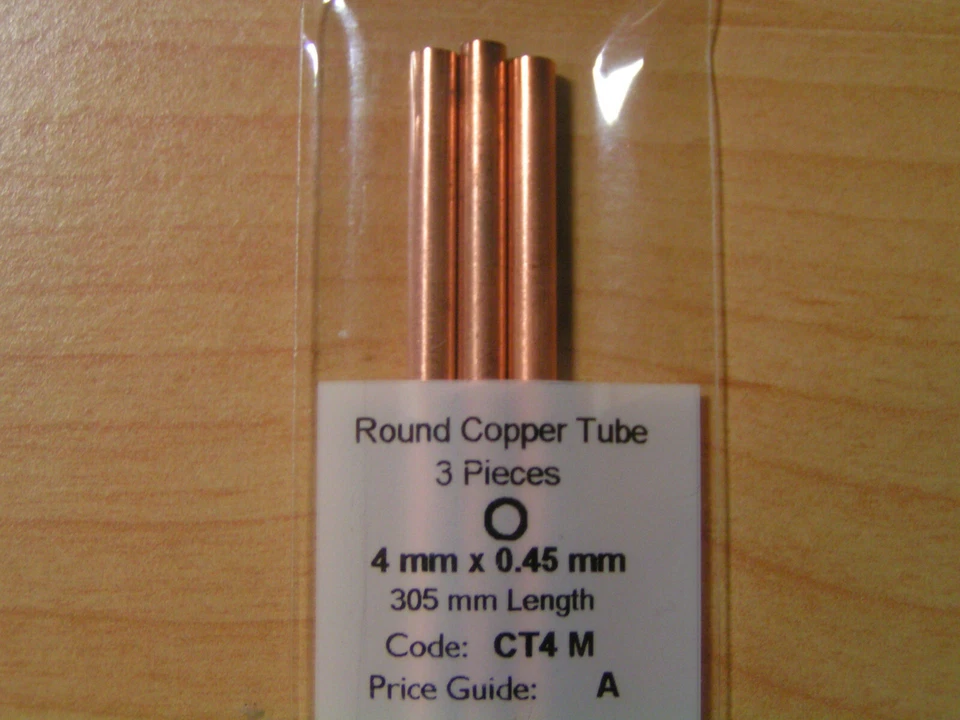 (7,60 €/m), Albion Alloys, Kupferrohr-Set, Ø 4 mm, CT4M