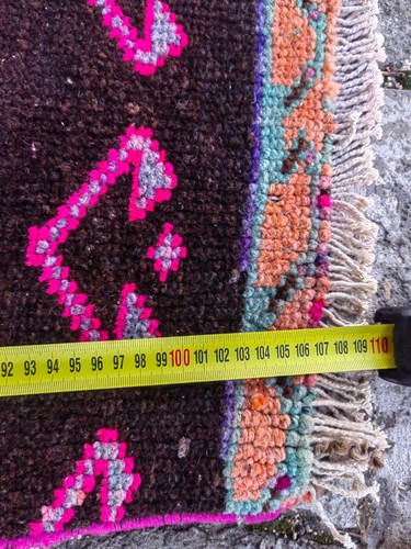 Oushak Runner Rug Vintage Turkish, Hand Knotted Wool Bohemian Runner - Picture 9 of 10
