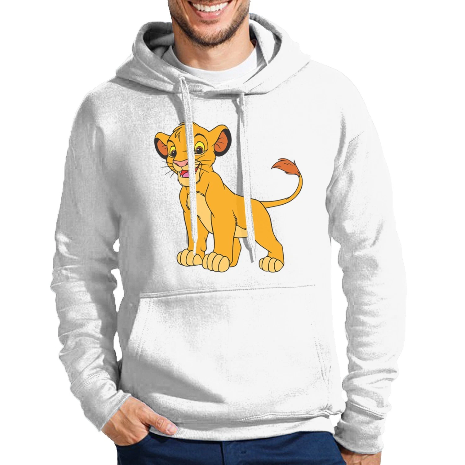 LOEWE Felpa con cappuccio uomo Simba Maglione morbido con motivo Re Leone Comodo