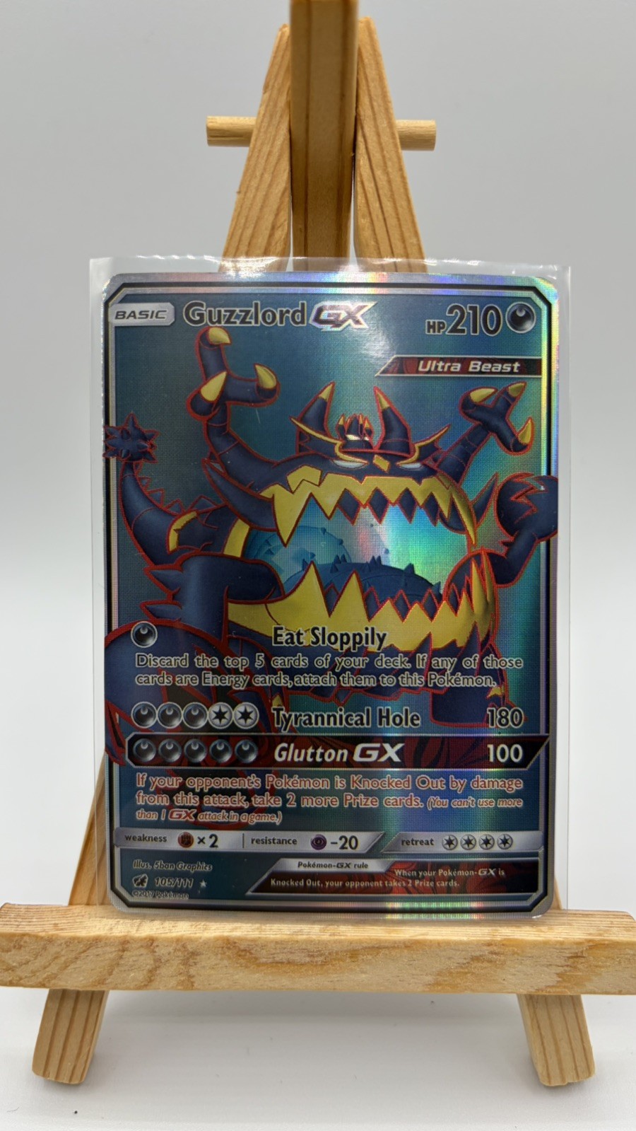 Pokémon Guzzlord GX Ultra Beast Holo SM-Crimson Invasion 105/111