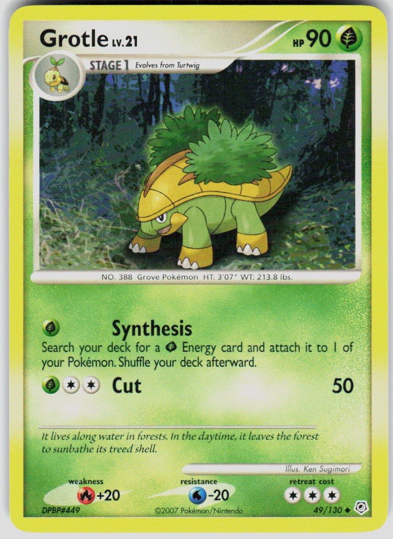 Grotle 49/130 Diamond and Pearl Pokemon