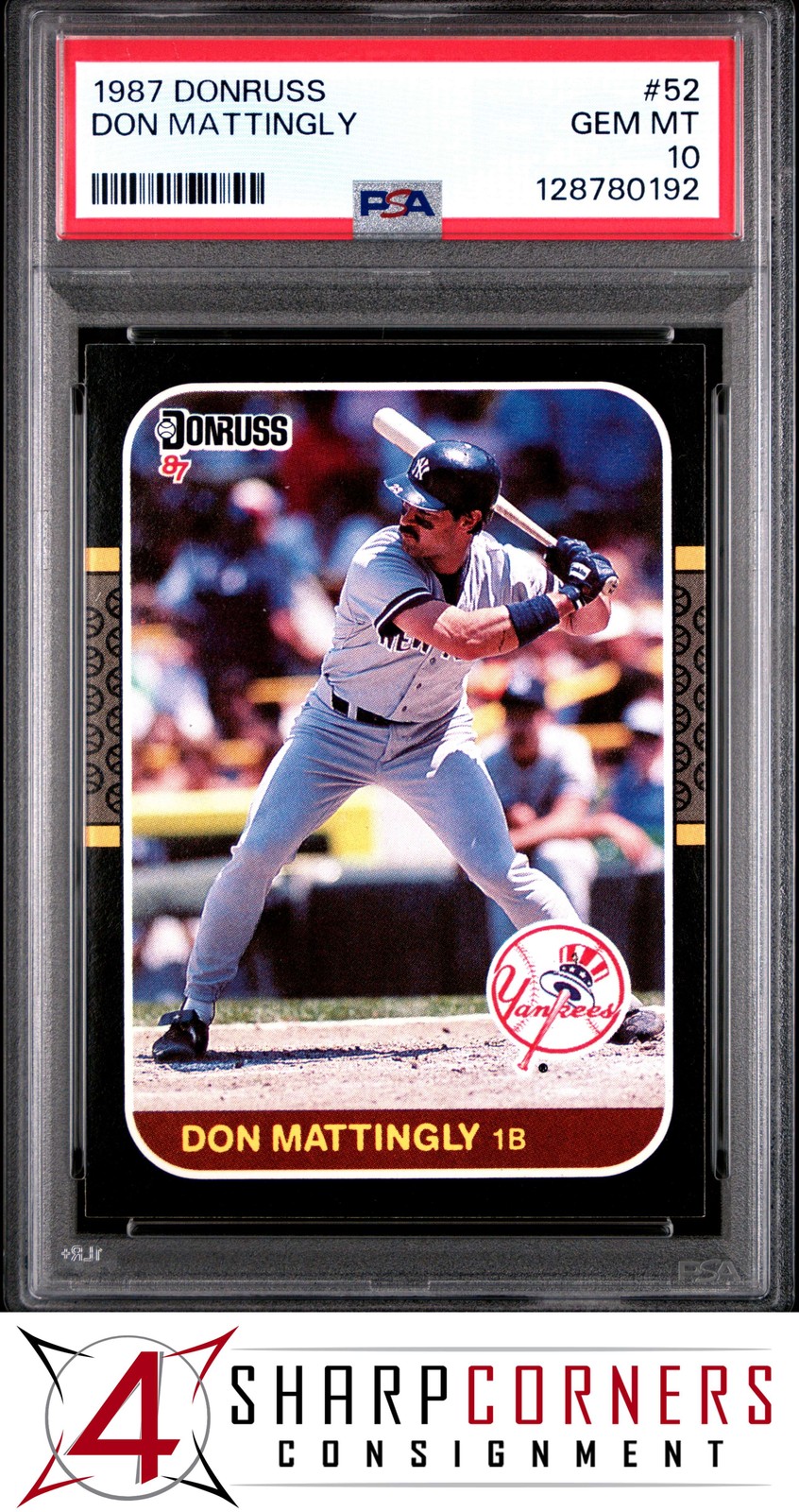1987 DONRUSS #52 DON MATTINGLY YANKEES PSA 10