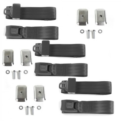Triumph TR2, 3 1953 - 1961 Standard 2pt CH Lap Bench Blt Kit w/BKTS 3 Belts 