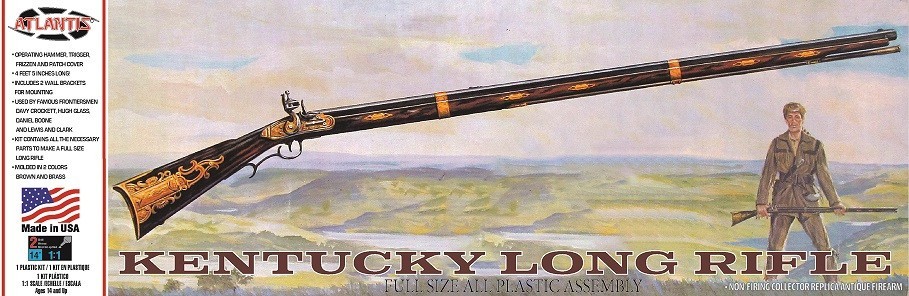Atlantis Model 	1/1	Kentucky Long Rifle  Plastic Model Kit ALM195-NEW