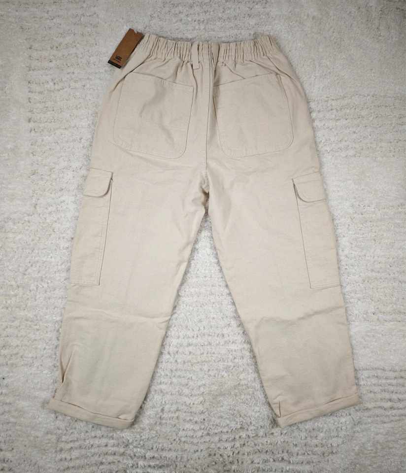 VANS – Pantalon Baggy Cargo Femme Coton Beige – Détails Rouges – Tailles S et M - Photo 2/4