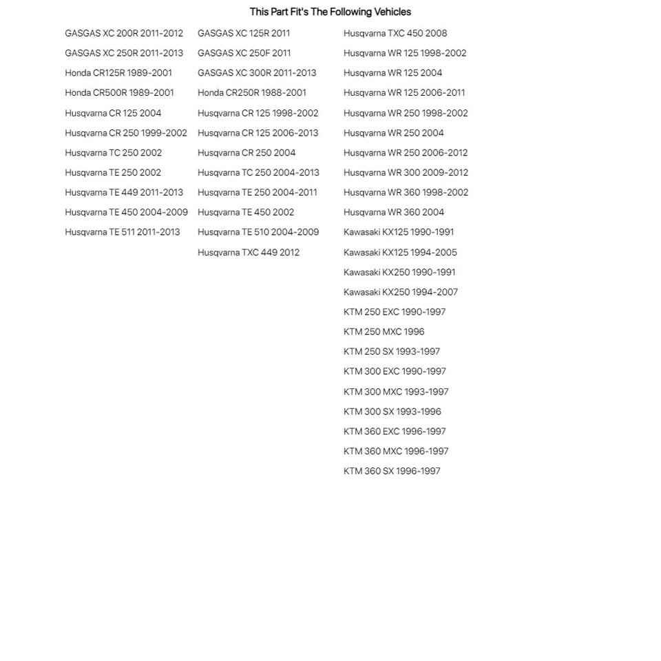 Sello profesional PC Racing para Honda CR125R 1989-2001 Foto 2 de 3