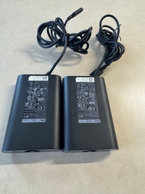 Lot of 2 Dell 65W USB-C AC adapter 3400 3500 7200 7300 M1WCF 2YK0F JJV9D 1N3PY