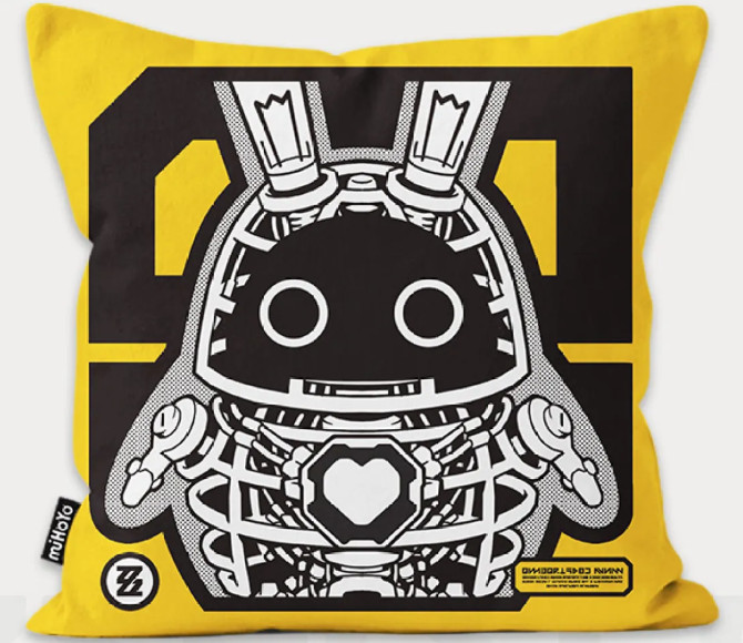 Coussin Bangboo Zenless Zone Zero 45x45 cm en peluche scellé