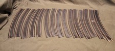 Miniature Ho Curved Train Tracks Lot of 20 Atlas Snap Brass 9"
