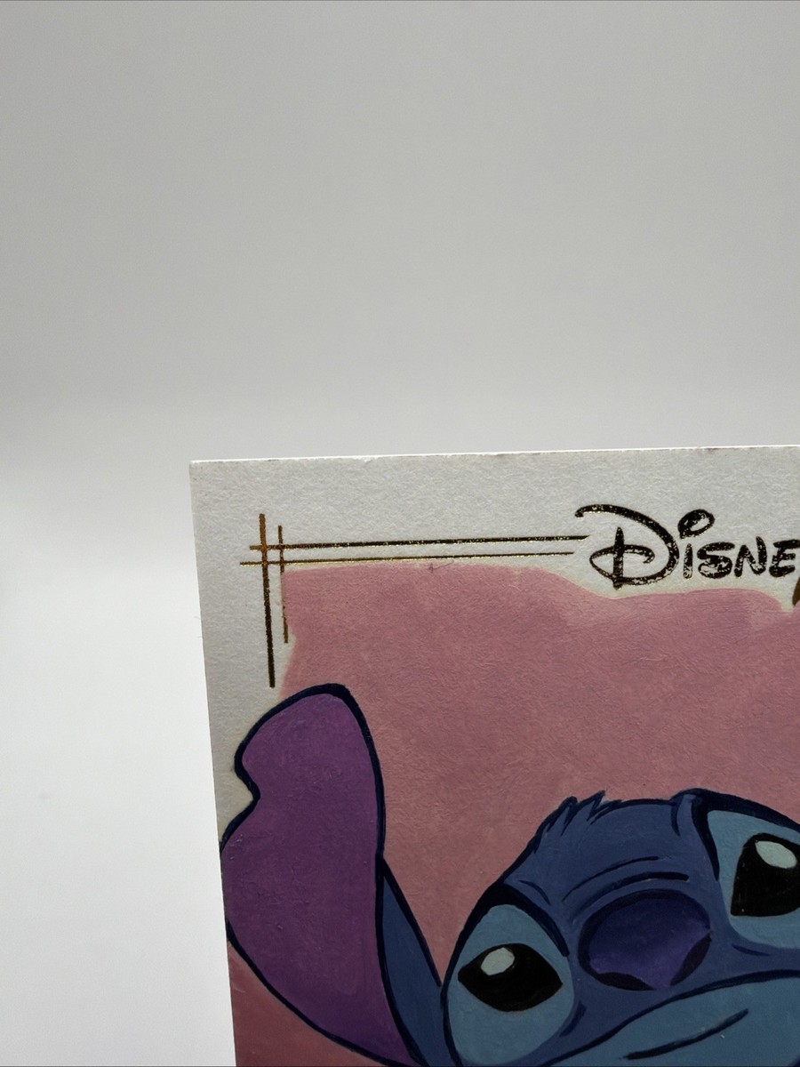 2026 Topps Disney Neon Stitch One-of-One Hand-Drawn Sketch Auto