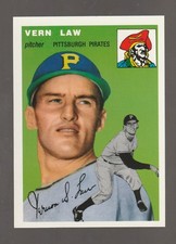 1994 Topps Archives 1954 #235 Vern Law card, Pittsburgh Pirates