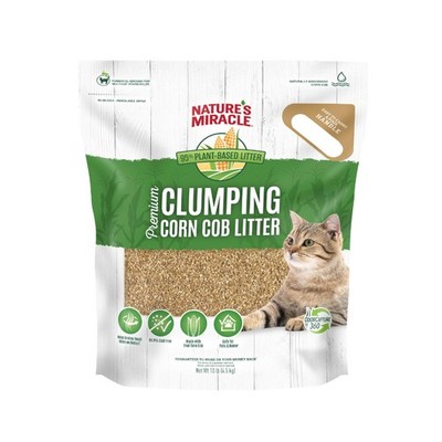 Nature s Miracle Premium Clumping Corn Cob Litter, 10 Pounds, Made With Real