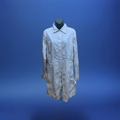 Two Ten Ten Five Nadelstreifen Button Down Bluse mit großem Rücken Totenkopf Stickerei - Bild 1 von 4