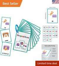 High-Frequency Prepositions Flashcards - 10 Durable Cards for Vocabulary Growth