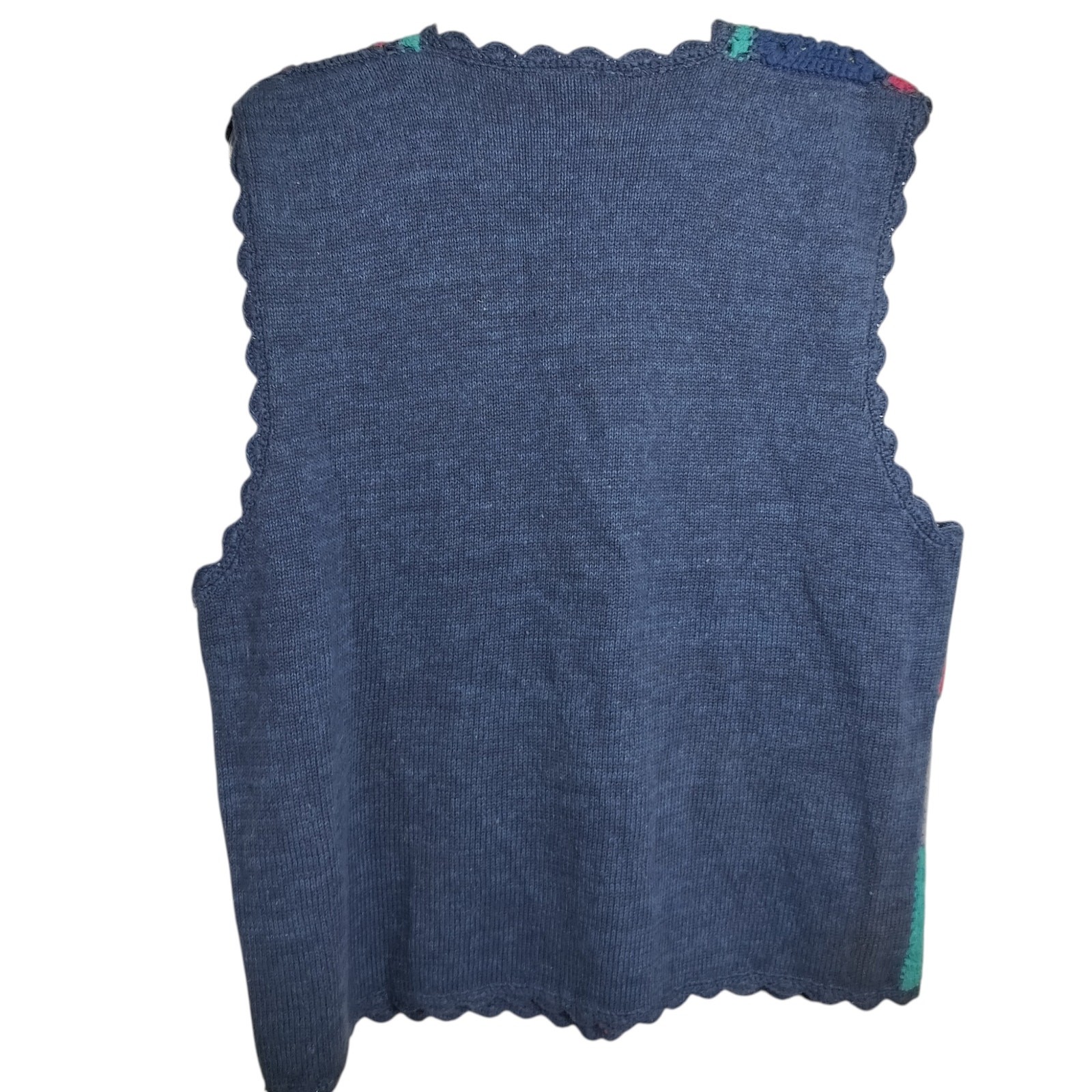 4966)Koret Multicolor Crocheted Patchwork Grannyc… - image 2