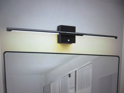 YANSUN 28 in. Black LED Wall Sconce Wireless Motion Sensor 3000K/6000K 2PK