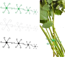 12Pcs Climbing Houseplant Stem Supports, 4 Sizes Plastic Plant Climbers Stem Hol