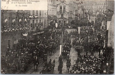 87 LIMOGES - visit of Poincare, the parade