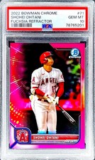 Shohei Ohtani RARE PINK FUCHSIA REFRACTOR /299 BOWMAN CHROME PSA 10