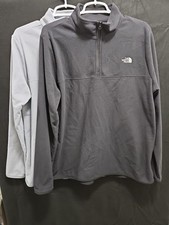 2 The North Face Fleece Pullover Size XL Women s Gray/Black 1/4 Zip Top