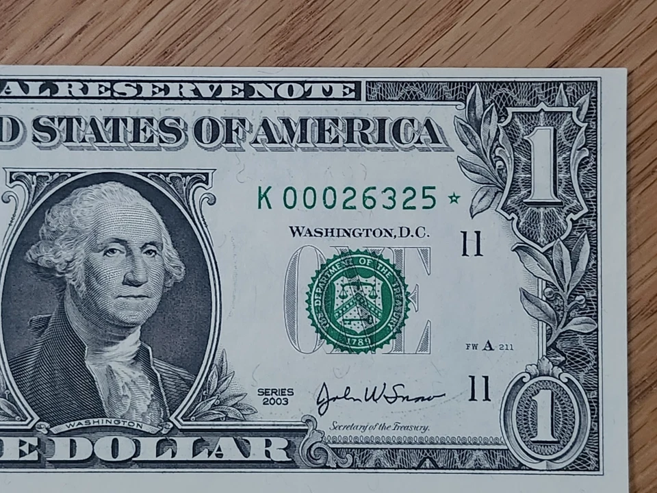 2003 $1 "STAR NOTE" DALLAS DISTRICT UNC/GEM K00026325* 000 START 3 OF 3 CONS SER - Image 4 of 4