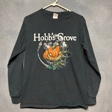 Hobb's Grove Shirt Sanger Halloween Pumpkin Patch Scary Farms Graphic Art Moon
