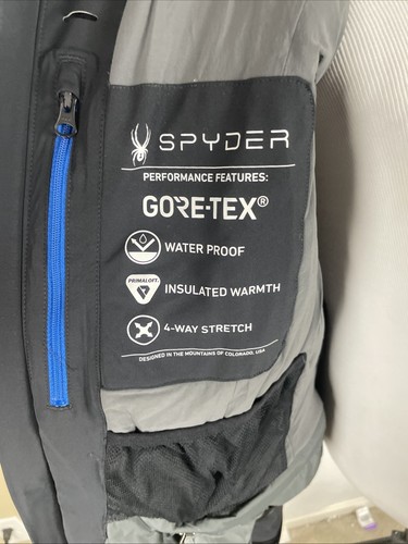 Spyder Gore-Tex Jacket Full Zip Ski Snowboard RECCO Black Men’s Small S - Picture 7 of 11