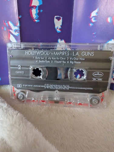 L.A. Guns - Hollywood Vampires - Cassette Album Tape (1991) - Picture 7 of 7