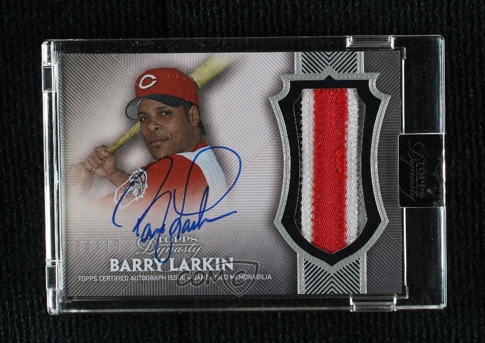 2017 Topps Dynasty Patch 4/10 Barry Larkin #AP-BL2 Patch Auto HOF 05x8