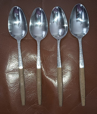 INTERPUR INR2 STAINLESS SOUP SPOONS LOT 4 PC