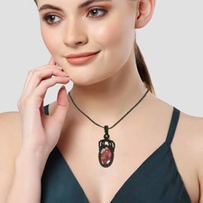 Jasper Macrame Handmade Necklace Gemstone Jewelry Thread 20-36''Ad Pendant