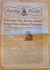 VINTAGE Daily Racing Form - July 15 & 18, 1968 Stage Door Johnny Colorado City