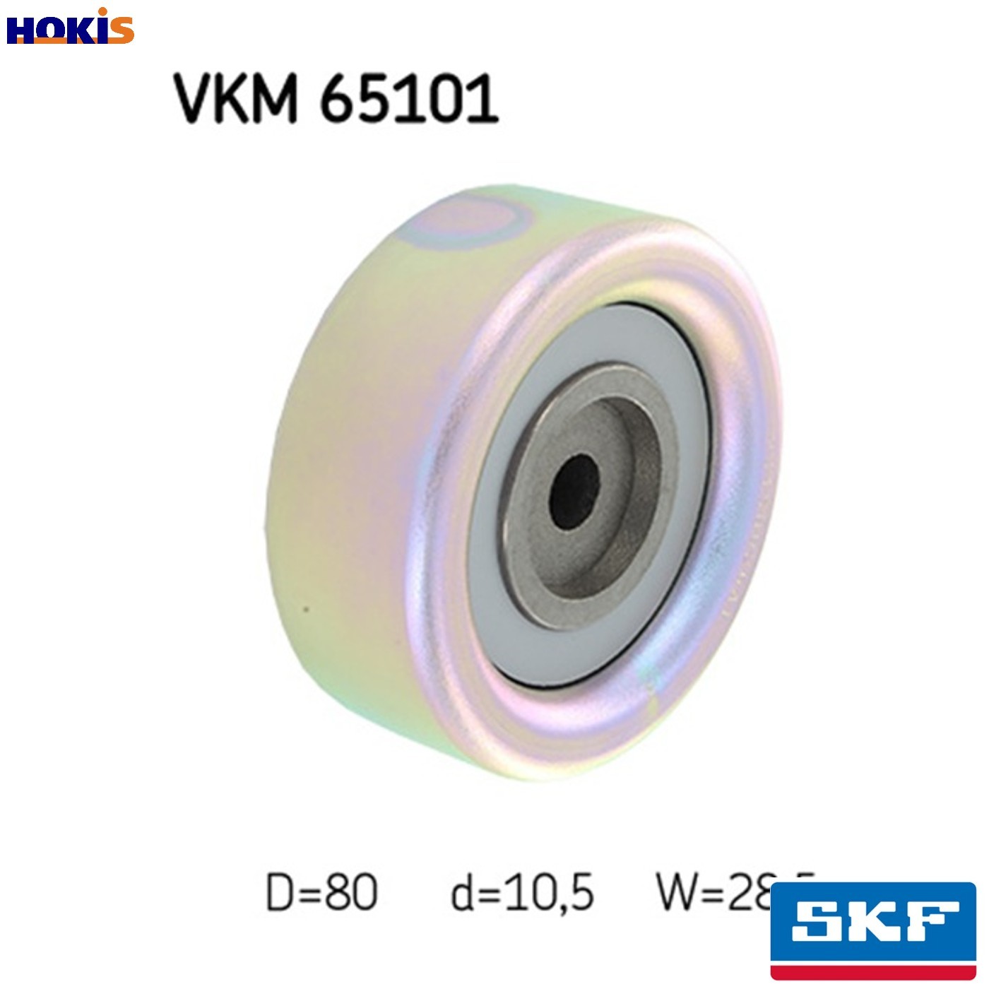 SKF V-Ribbed Belt Idler/Guide Pulley VKM 65101 Height 97 mm Length 95 mm Width 64 mm - OE Quality - Image 8