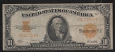1922 $10 Large Gold Certificate "VF"