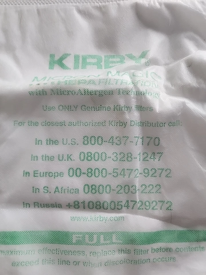 ONE Genuine Kirby HEPA ALLERGEN Filter Bag G3 G4 G5 G6 G7 G10D Sentria Avalir - Image 2 of 4