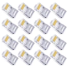 100PCS Ethernet Cable Crimp Connector RJ45 End Cat 5E Network Cable Connector