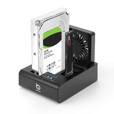 M.2 NVMe  SATA HDD Docking Station,10Gbps USB3.2 Gen2 SSD Cloner for M.2 NVM...