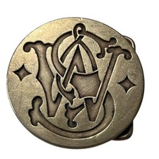 Vintage 1979 Smith  Wesson Solid Brass Belt Buckle