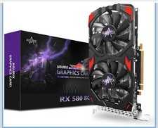 AISURIX Radeon RX 580 Graphic Card 2048SP 8GB GDDR5, 256 Bit 2xDP 1xHDMI GAMING