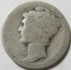 192? Silver Mercury Dime - 90% Silver - SUPER LOW BALL - #11320-12