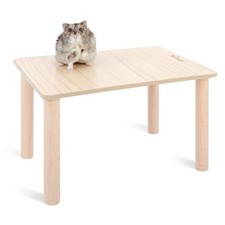 Burlywood Hamster Play Wooden Platform Dwarf Syrian Mice 10.2x7x5.9 Inch
