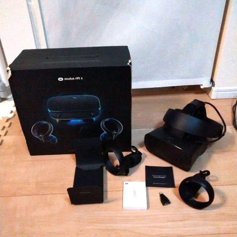 Oculus Rift S Meta PC Virtual Reality Headset Black JP W/Box, Controller, Cable